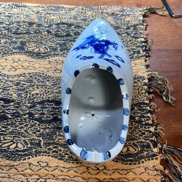 Vintage Delft blue Hand Painted ashtray Planter Herb Ceramic Dutch Clog Shoe - Picture 5 of 7